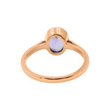 Natural Tanzanite Gemstone 925 Sterling Silver Rose Gold Plated Ring