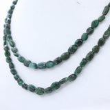 Natural Emerald Gemstone Beads 925 Silver Necklace