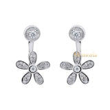 Natural Cubic Zircon 925 Sterling Silver Designer Drop Earring