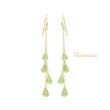Natural Peridot Tear Drop Gemstone 925 Sterling Silver Dangle Earring