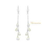 Natural Tear Drop Lemon Quartz Gemstone 925 Sterling Silver Drop Earring