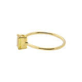 925 Sterling Silver Natural Yellow Sapphire Gemstone Gold Plated Ring