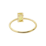 925 Sterling Silver Natural Yellow Sapphire Gemstone Gold Plated Ring