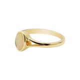 Natural Opal Gemstone 925 Sterling Silver Gold Plated Ring