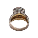 Designer Polki Diamond 925 Silver Gold Plated Ring