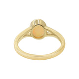 Natural Opal Gemstone 925 Sterling Silver Gold Plated Ring