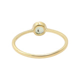 Natural Green Sapphire Gemstone 925 Sterling Silver Gold Plated Ring