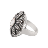 Natural Polki Diamond 925 Sterling Silver Gold Plated Ring