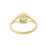 Natural Peridot Gemstone 925 Sterling Silver Gold Plated Ring