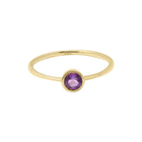 Natural Amethyst Gemstone 925 Sterling Silver Gold Plated Ring