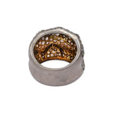 Designer Diamond 925 Sterling Silver Black Rhodium Gold Plated Ring