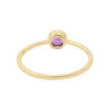 Natural Amethyst Gemstone 925 Sterling Silver Gold Plated Ring