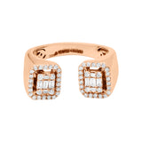 Natural Diamond 18k White Gold Adjustable Ring