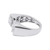 Natural Diamond 18k White Gold Adjustable Ring