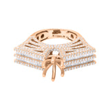 Designer Diamond 18k White Gold Engegement Ring