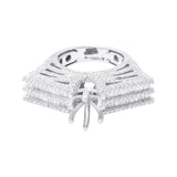Designer Diamond 18k White Gold Engegement Ring