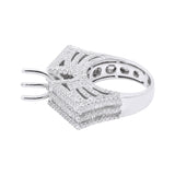 Designer Diamond 18k White Gold Engegement Ring