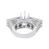Designer Diamond 18k White Gold Engegement Ring