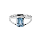 Natural Blue Topaz Gemstone 925 Sterling Silver Healing Ring