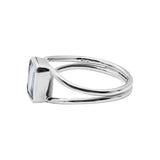 Natural Blue Topaz Gemstone 925 Sterling Silver Healing Ring