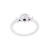 Natural Diamond 18k White Gold Designer Band Ring