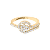 Designer Natural Diamond 18k White Gold Ring For Womens