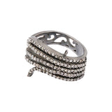 Black Rhodium Plated Natural Diamond 925 Sterling Silver Ring