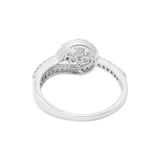 Designer Natural Diamond 18k White Gold Ring For Womens
