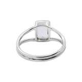 Natural White Topaz Gemstone 925 Sterling Silver Ring For Womens