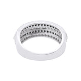 Beautiful White and Black Diamond 18k White Gold Luxurious Ring