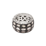 Natural Polki Diamond 925 Silver Gold Plated Band Ring