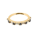 White and Black Diamond 18k White Gold Ring