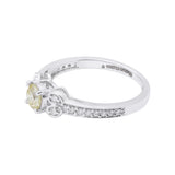 Trendy Precious Diamond Ring in 18k White Gold Gift For Her