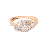 Beautiful 18k White Gold Natural Diamond Wedding Ring For Her