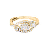 Beautiful 18k White Gold Natural Diamond Wedding Ring For Her