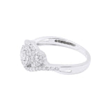 Beautiful 18k White Gold Natural Diamond Wedding Ring For Her