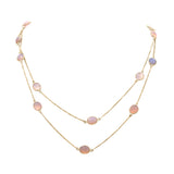 925 Sterling Silver Cabochon Chalcedony Necklace  Bezel