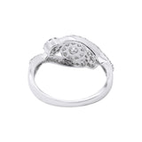 Beautiful 18k White Gold Natural Diamond Wedding Ring For Her