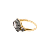 Polki Diamond Band 925 Sterling Silver Gold Plated Ring