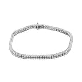 Natural Diamond 18K White Gold Bracelet