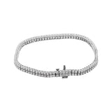 Natural Diamond 18K White Gold Bracelet