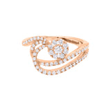 Natural Diamond 18k White Gold Engegment Ring Precious Jewelry For Her