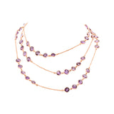 Natural Amethyst Gemstone 925 Sterling Silver Necklace