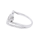 Natural Diamond 18k White Gold Engegment Ring Precious Jewelry For Her