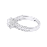 Luxurious Natural Diamond 18k White Gold Engegment & Wedding Ring