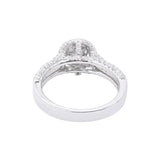 Luxurious Natural Diamond 18k White Gold Engegment & Wedding Ring