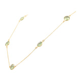 Natural Green Amethyst Gemstone 925 Sterling Silver Necklace