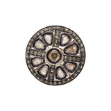 Classic Polki Diamond 925 Silver Gold Plated Designer Ring