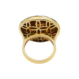 Classic Polki Diamond 925 Silver Gold Plated Designer Ring