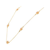 925 Sterling Silver Natural Peach Moonstone Gemstone Necklace